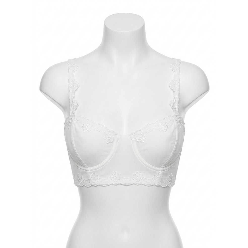 NEW LE LIS dukes lace corset top in white